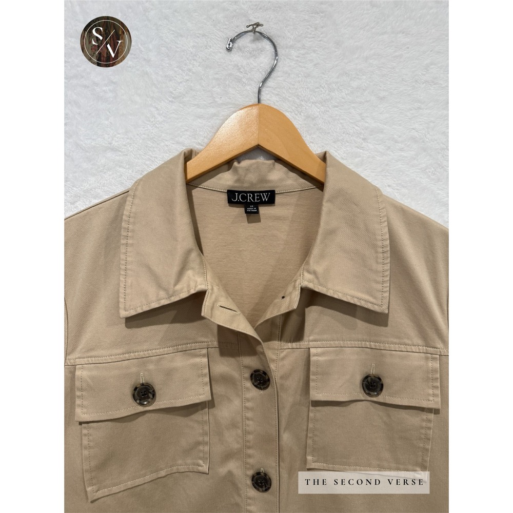 J. Crew Gamine Utility Shirtdress Stretch Twill BY836 Size 20 - Picture 4 of 11